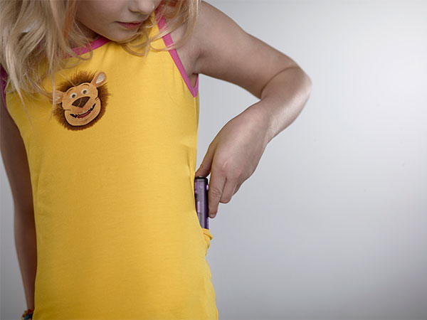 Lenny® Trägerhemd für Kinder – ROSA (Alle MiniMed® Pumpen)